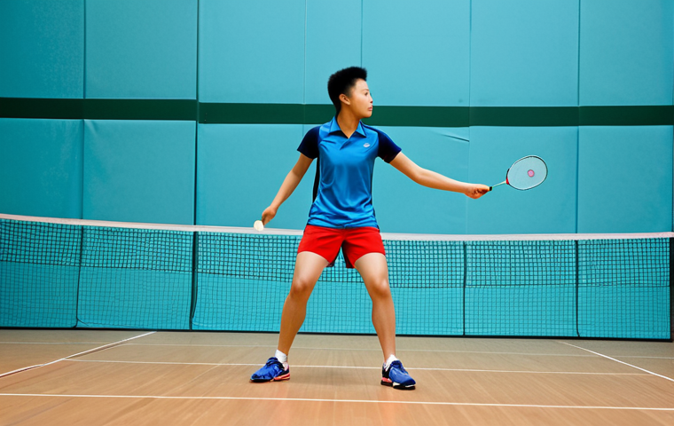 **

"A professional badminton player, fully clothed in modest sports attire, dynamically hitting a shuttlecock on an indoor court, appropriate content, safe for work, perfect anatomy, correct proportions, natural pose, well-formed hands, proper finger count, natural body proportions, professional sports photography, high quality."

**