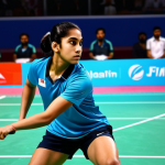 배드민턴 브랜드별 장단점 분석 - Professional Badminton Player**
"A professional badminton player, fully clothed in modest sports at...