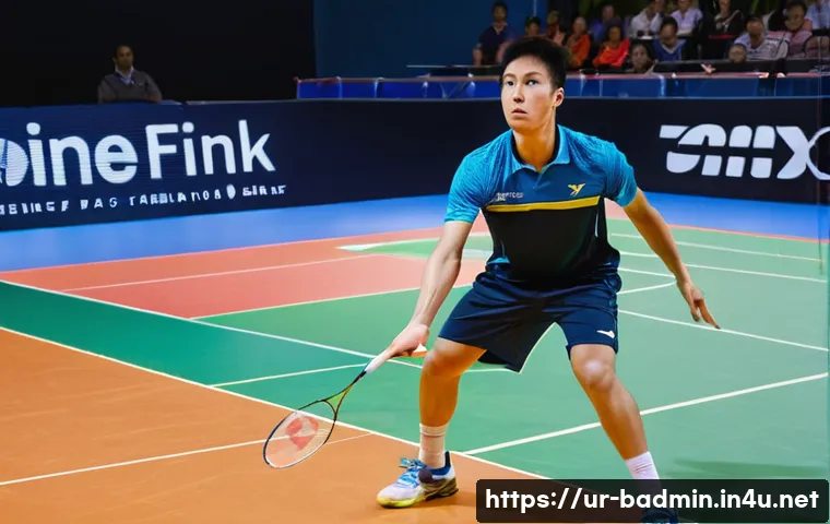 배드민턴 용품 온라인 쇼핑몰 추천 - **Prompt 1: Focused Player on Badminton Court**
"A male badminton player, mid-twenties, with an ...